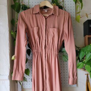 Blush Pink Buttondown Dress